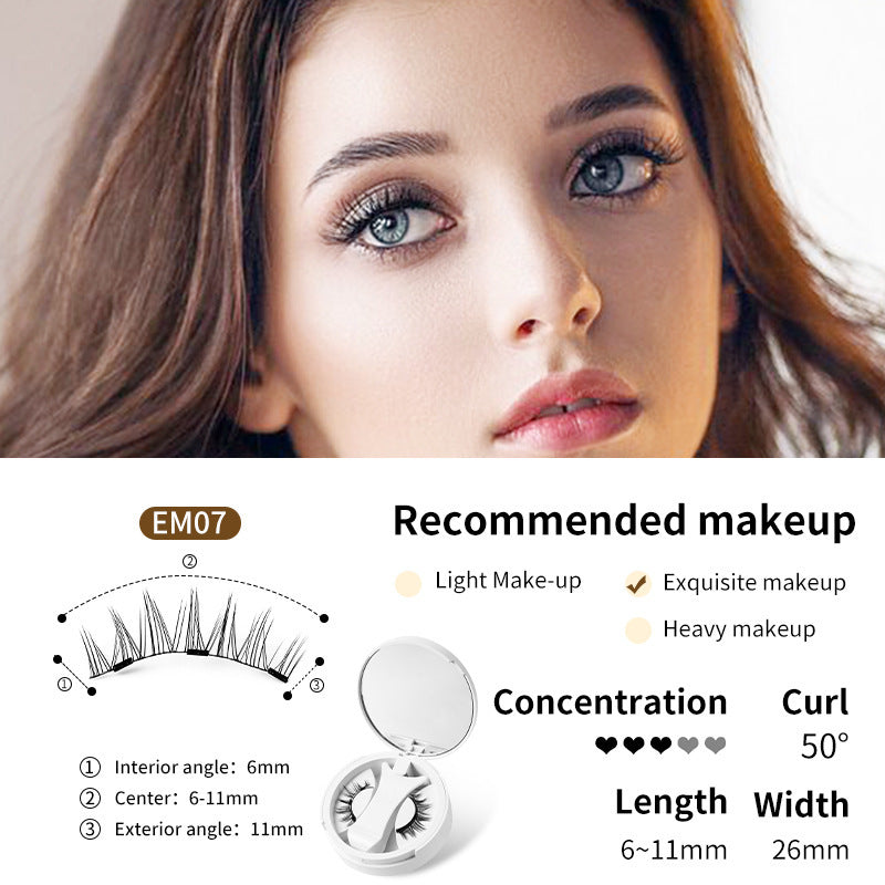 Magnetic False Eyelashes Kit With Applicator