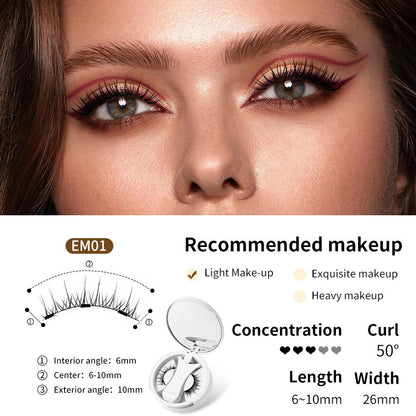 Magnetic False Eyelashes Kit With Applicator