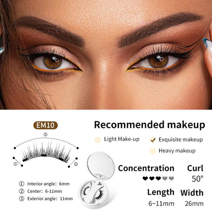 Magnetic False Eyelashes Kit With Applicator