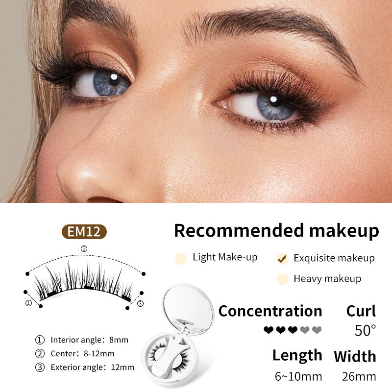 Magnetic False Eyelashes Kit With Applicator