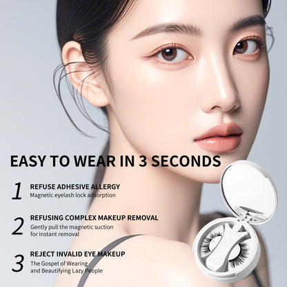 Magnetic False Eyelashes Kit With Applicator