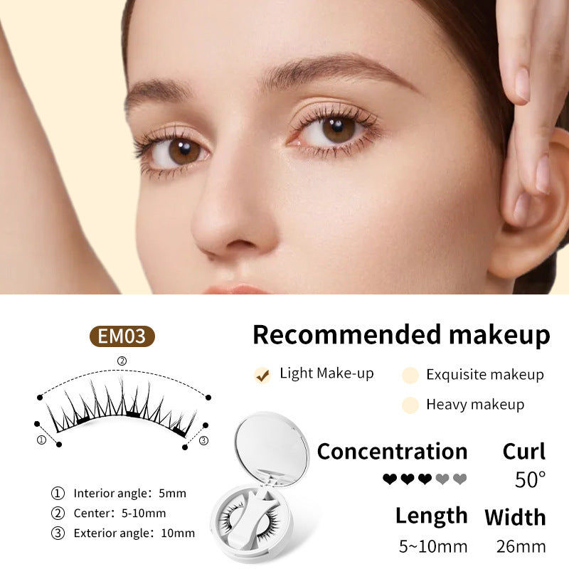 Magnetic False Eyelashes Kit With Applicator