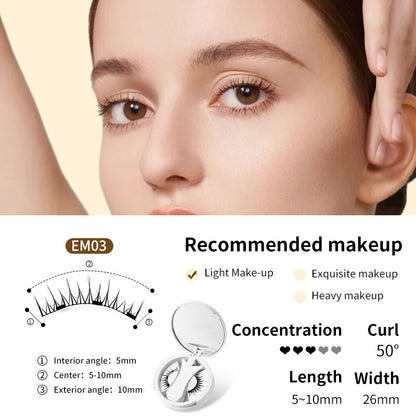 Magnetic False Eyelashes Kit With Applicator