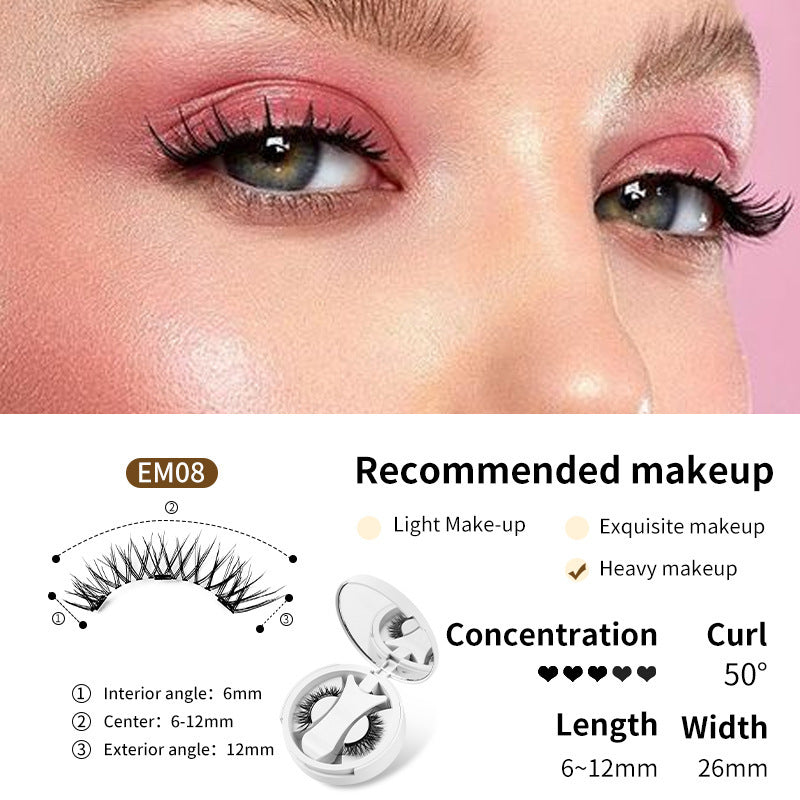 Magnetic False Eyelashes Kit With Applicator