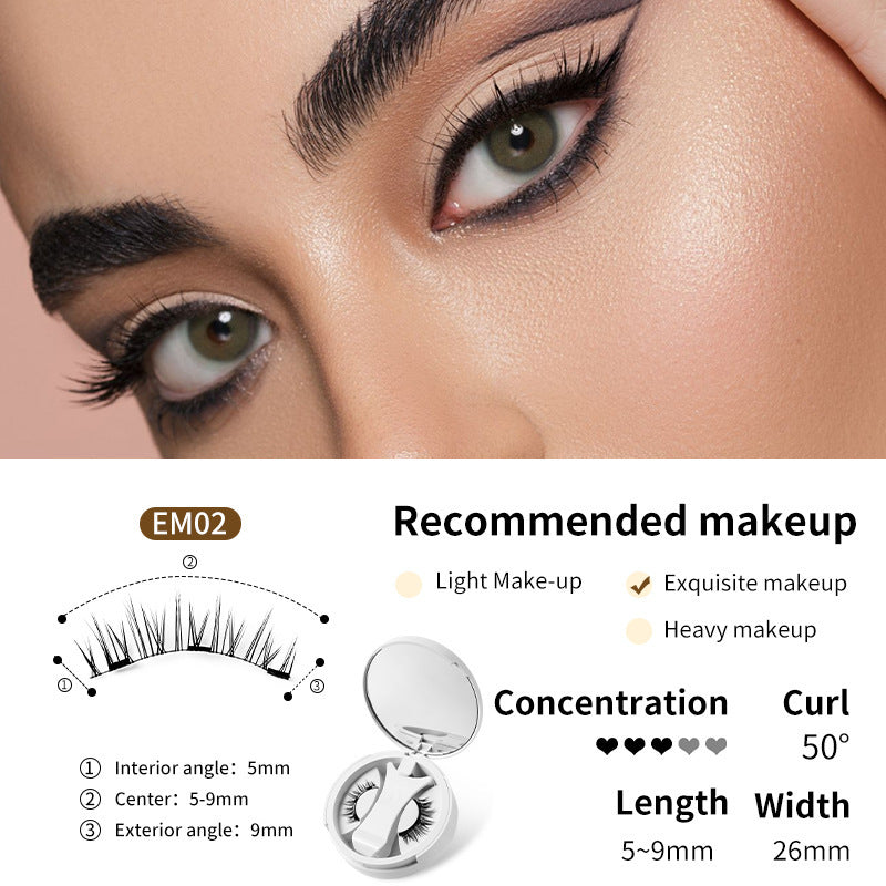 Magnetic False Eyelashes Kit With Applicator